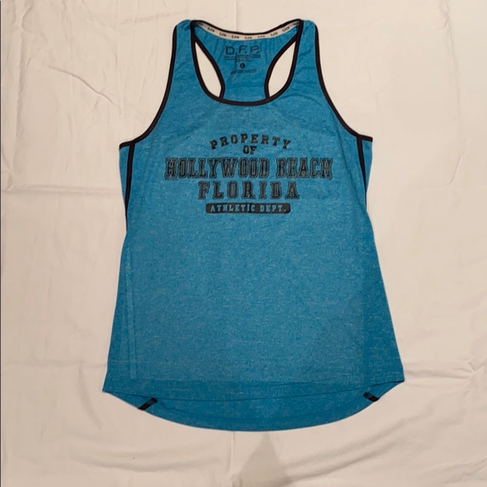 Blue Dry Fit Performance Workout Tank